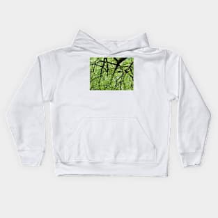 Green Tree Branches Kids Hoodie